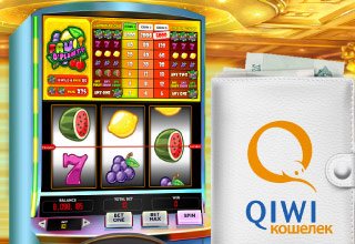 Игровой аппарат и лого Киви